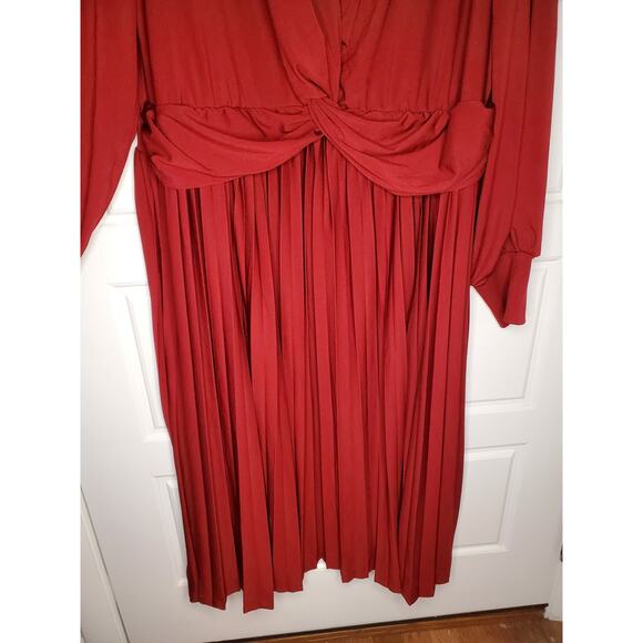NWT Eloquii Knot Front Pleated Skirt Dress - Picture 3 of 7